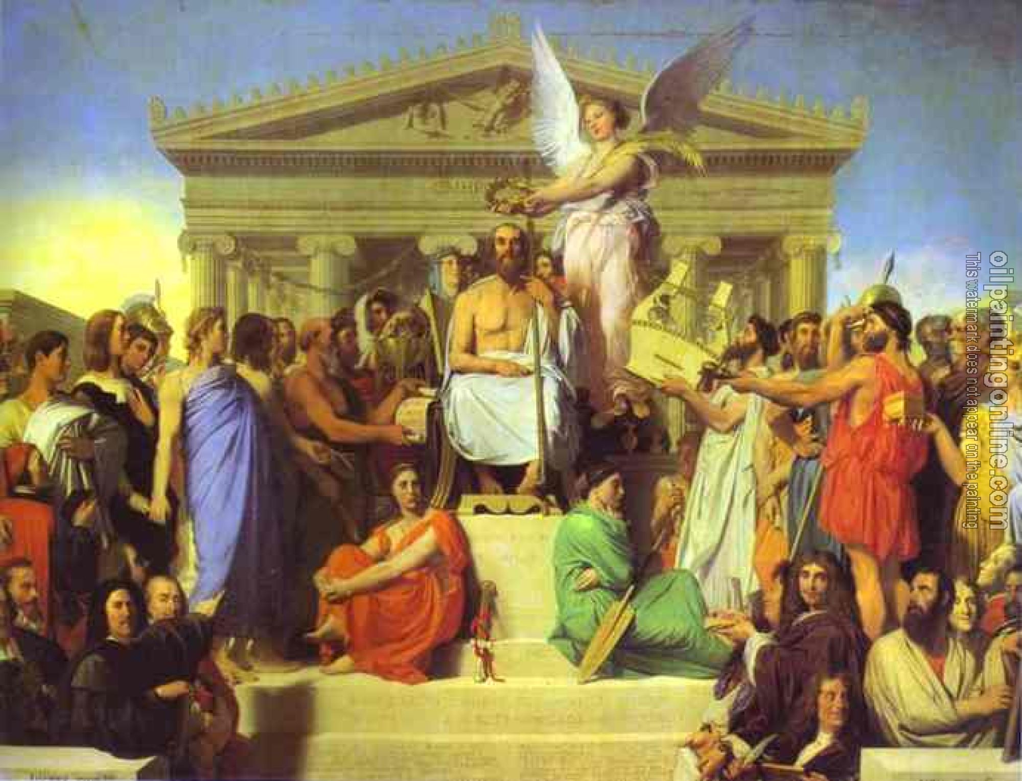 Ingres, Jean Auguste Dominique - The Apotheosis of Homer